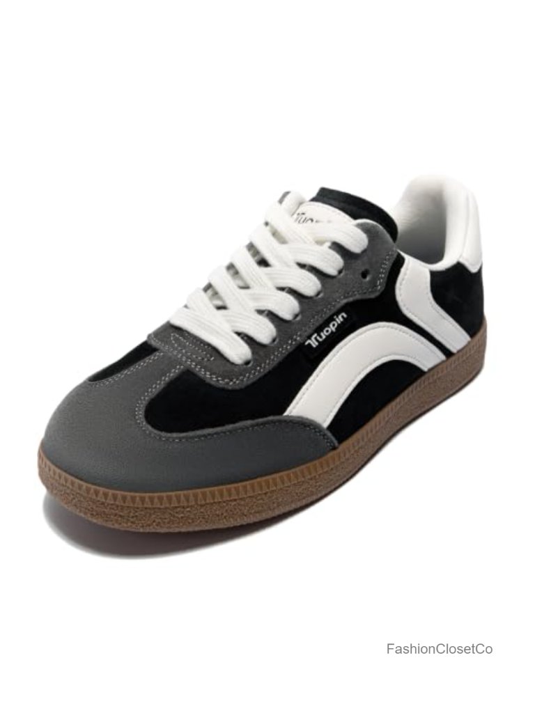 Wide Toe Box Retro Fashion Sneakers With Gum Sole